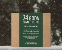 chokladkalender till jul. en lyxig julkalender för vuxna finsmakare från en äkta chokladfabrik på Österlen