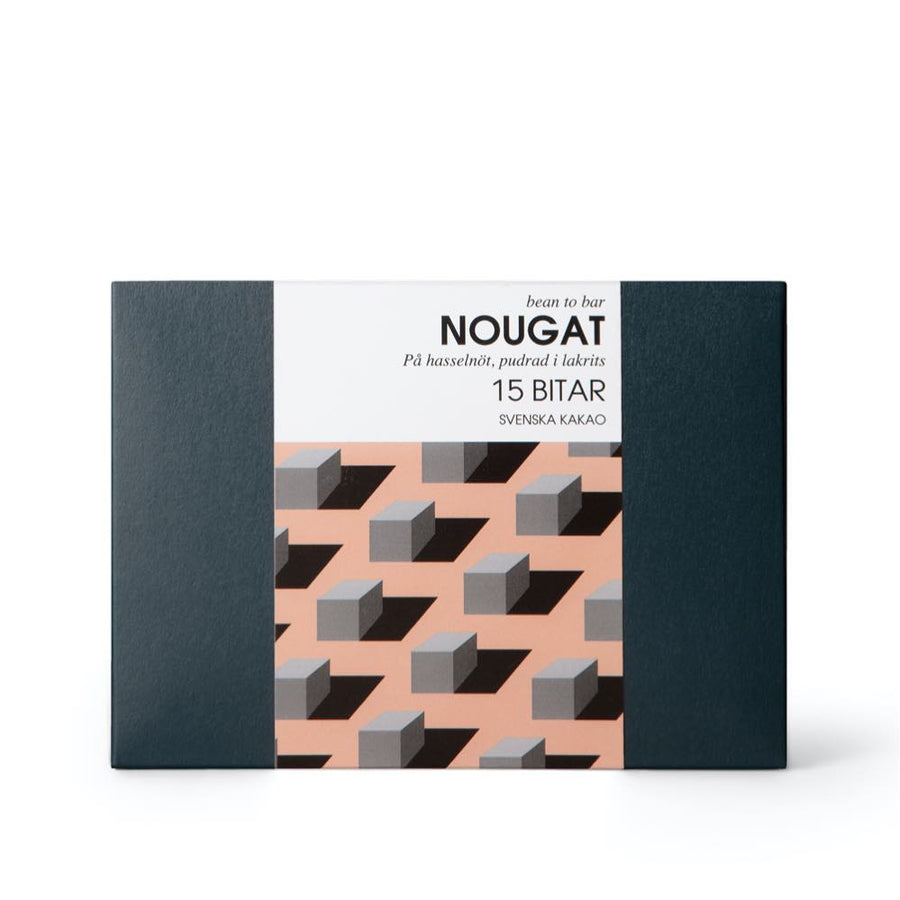 Presentask tryfflar med nougat och lakrits