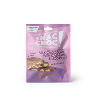 Thumbnail for Nyttigt snacks - Snac Choc! Mjölkchoklad, lakrits & cashewnötter