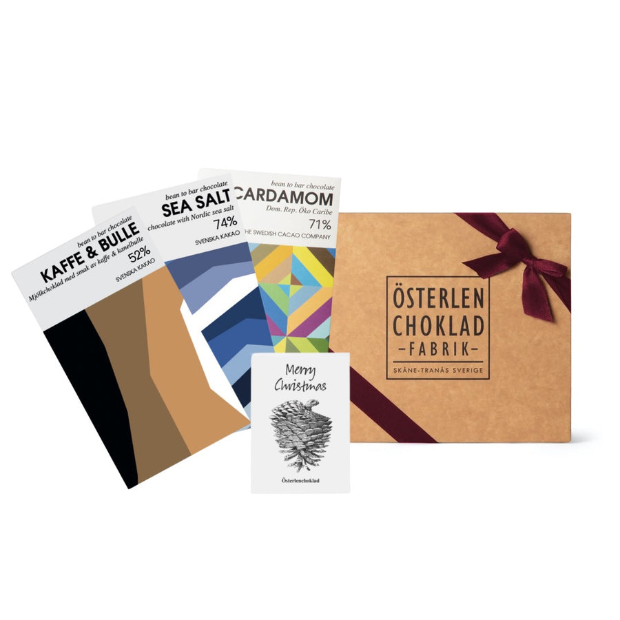 Presentkit Årets julklapp 550 sek - Handgjorda praliner och chokladkakor